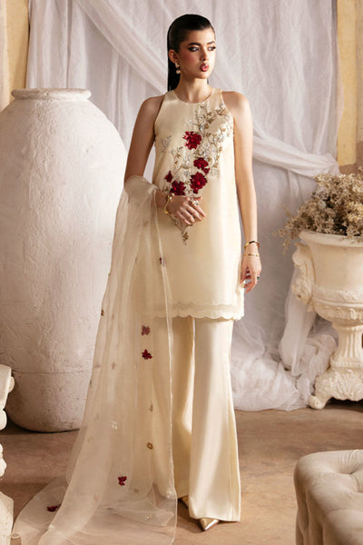 3 Piece Stitched  Silk  suit - Ready to Wear