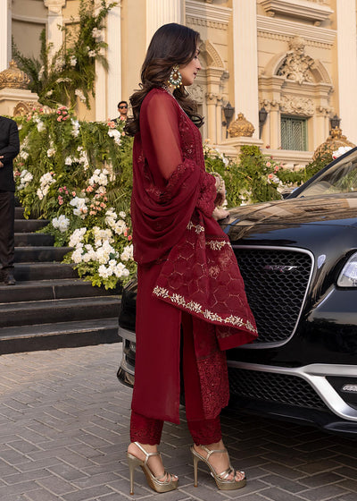 Embroidered Chiffon Suit