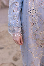 Lawn-3PC Embroidered Shirt with Organza Embroidered Dupatta