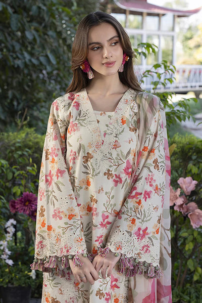 Crimson Embroidered & Printed Lawn 3-Piece Dress