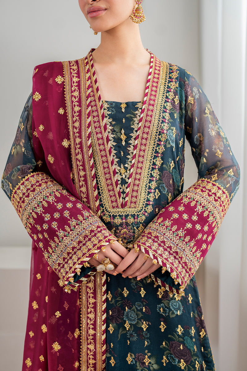 3-Piece High-Quality Soft Chiffon Stitched Suit