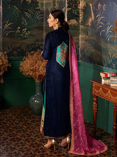 3 Piece Stitched Velvet Suit - Ready to Wear