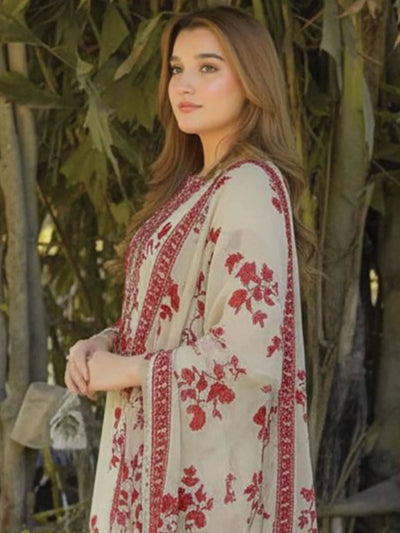 Premimum Lawn Embroidered 3 Piece Suit RTW