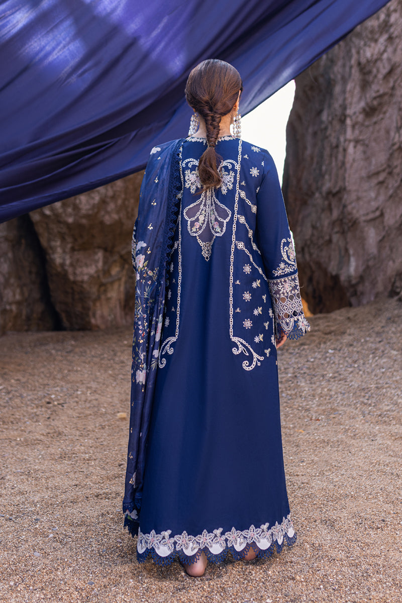 Qalamkar Luxury Cotton Embroidered 3 Piece Suit