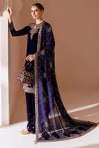 3 Piece Stitched  Valvet Suit - Ready to Wear