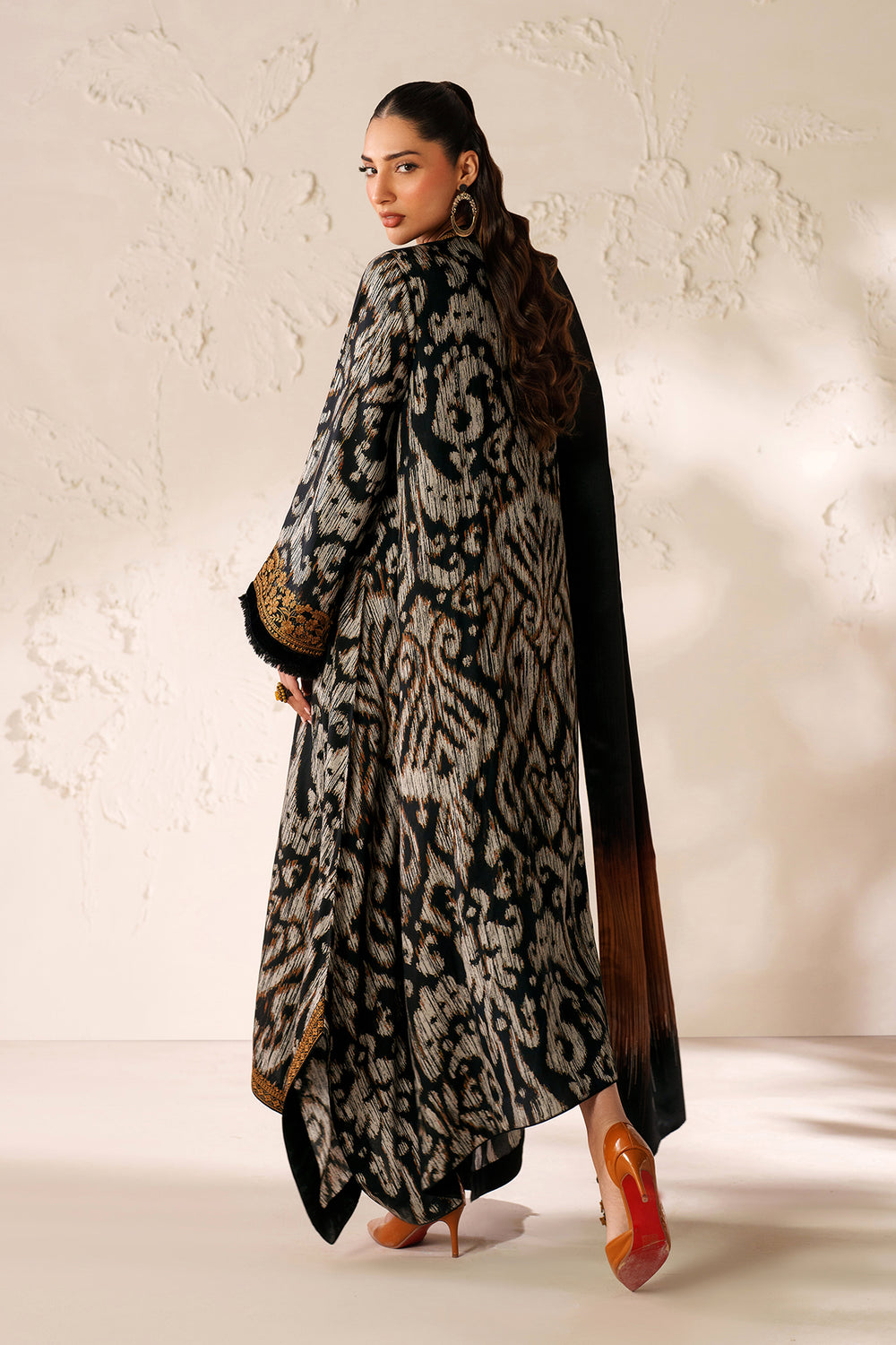 3 Piece Stitched Lawn Suit - Ready To Wear