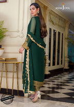 Heavy Embroidered Spangle Work Chiffon 3 Piece Suit