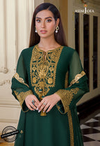 Heavy Embroidered Spangle Work Chiffon 3 Piece Suit