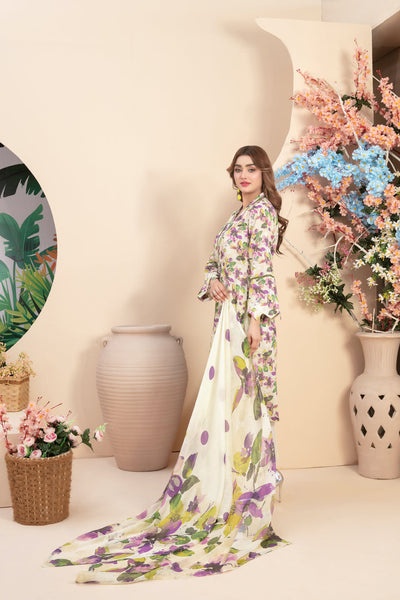 3 Piece Stitched Suit Buhaisa by Tawakkal Fabrics
