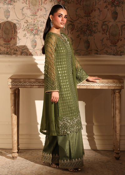 3  Piece Stitched Chiffon  Suit - Ready to Wear