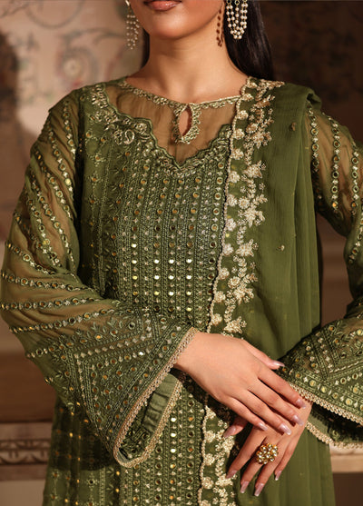 3  Piece Stitched Chiffon  Suit - Ready to Wear