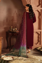 3 Piece Stitched  Velvet  suit - Ready  to  Wear