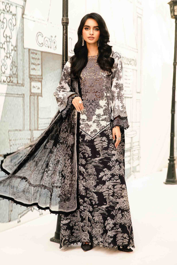 03-Piece Printed Lawn Embroidered Dress Ready To Wear