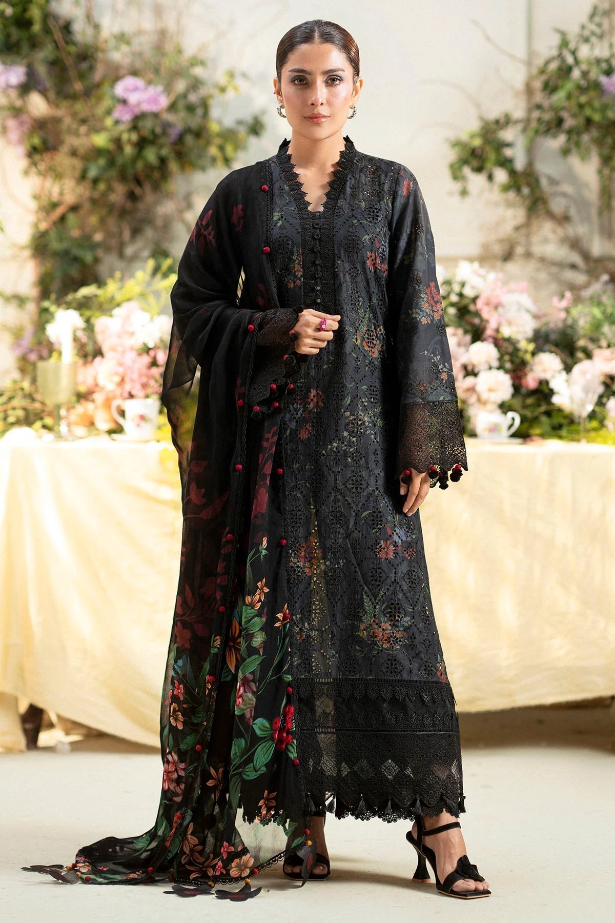3-Piece Lawn Fully Embroidered Dress Ready To Wear