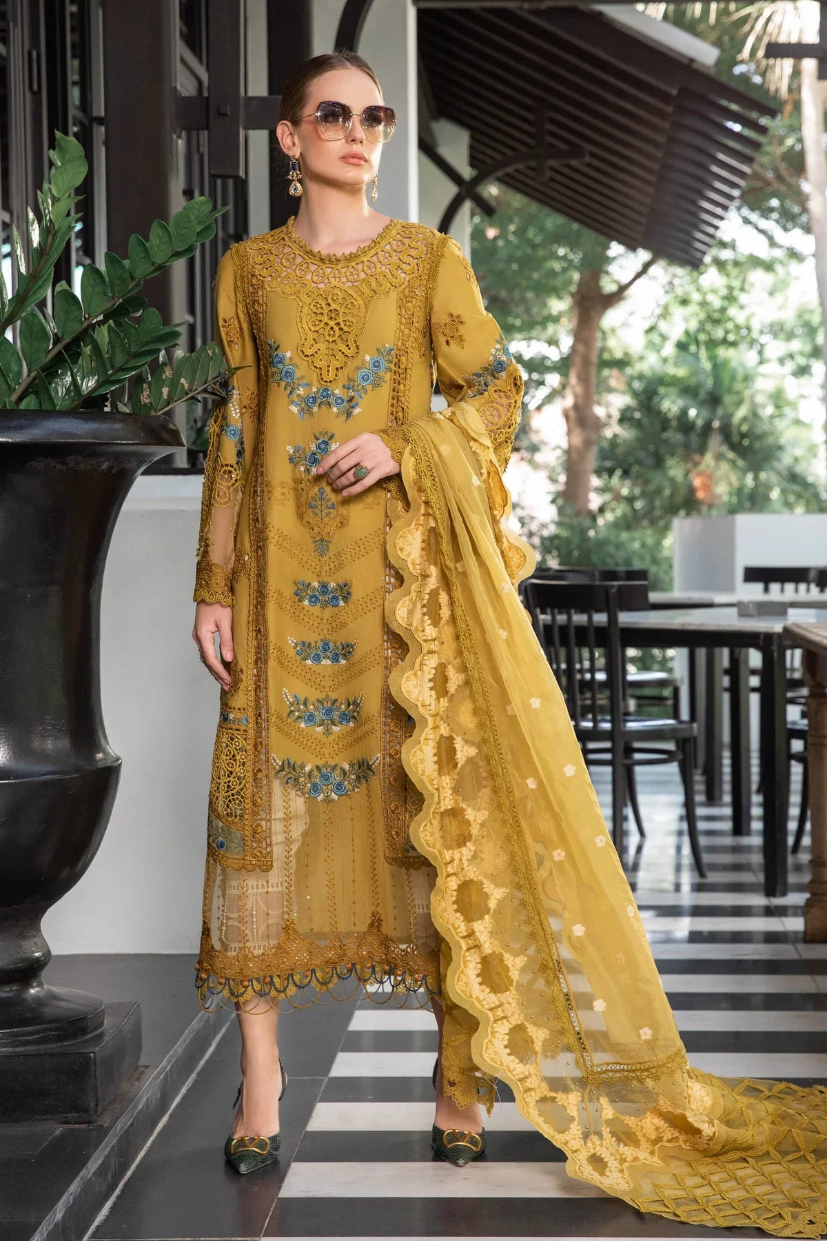 03-Piece Maria-B Lawn Dress Ready to Wear