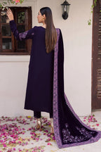 3  Piece Stitched  Velvet  Suit - Ready to Wear