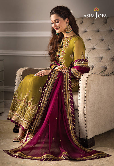Asim Jofa  Chiffon Suit with Malai Trouser SUIT