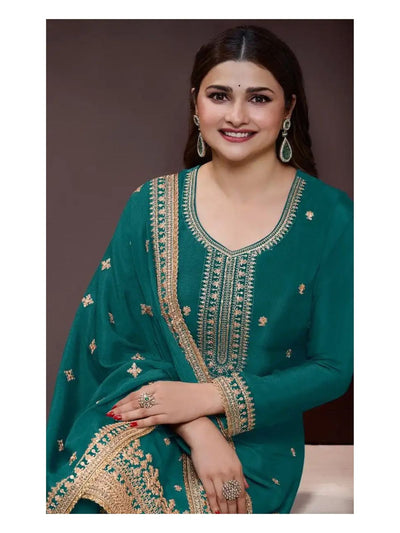 Classic Heavy Chinon Embroidered Suit