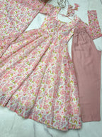Premium Chiffon Floral Anarkali Set