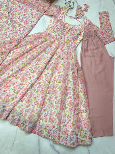 Premium Chiffon Floral Anarkali Set
