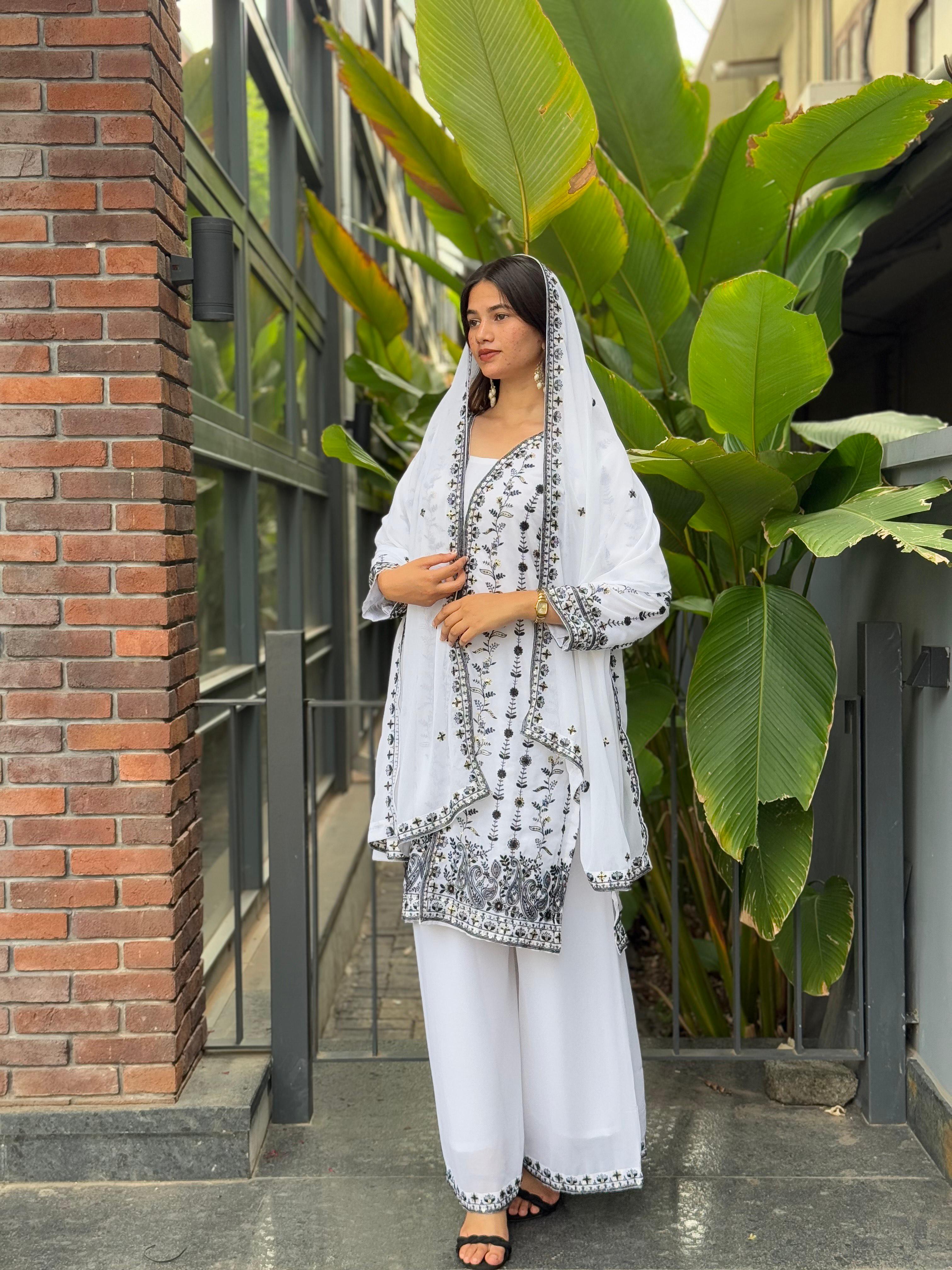 Festival Glow Georgette Ensemble