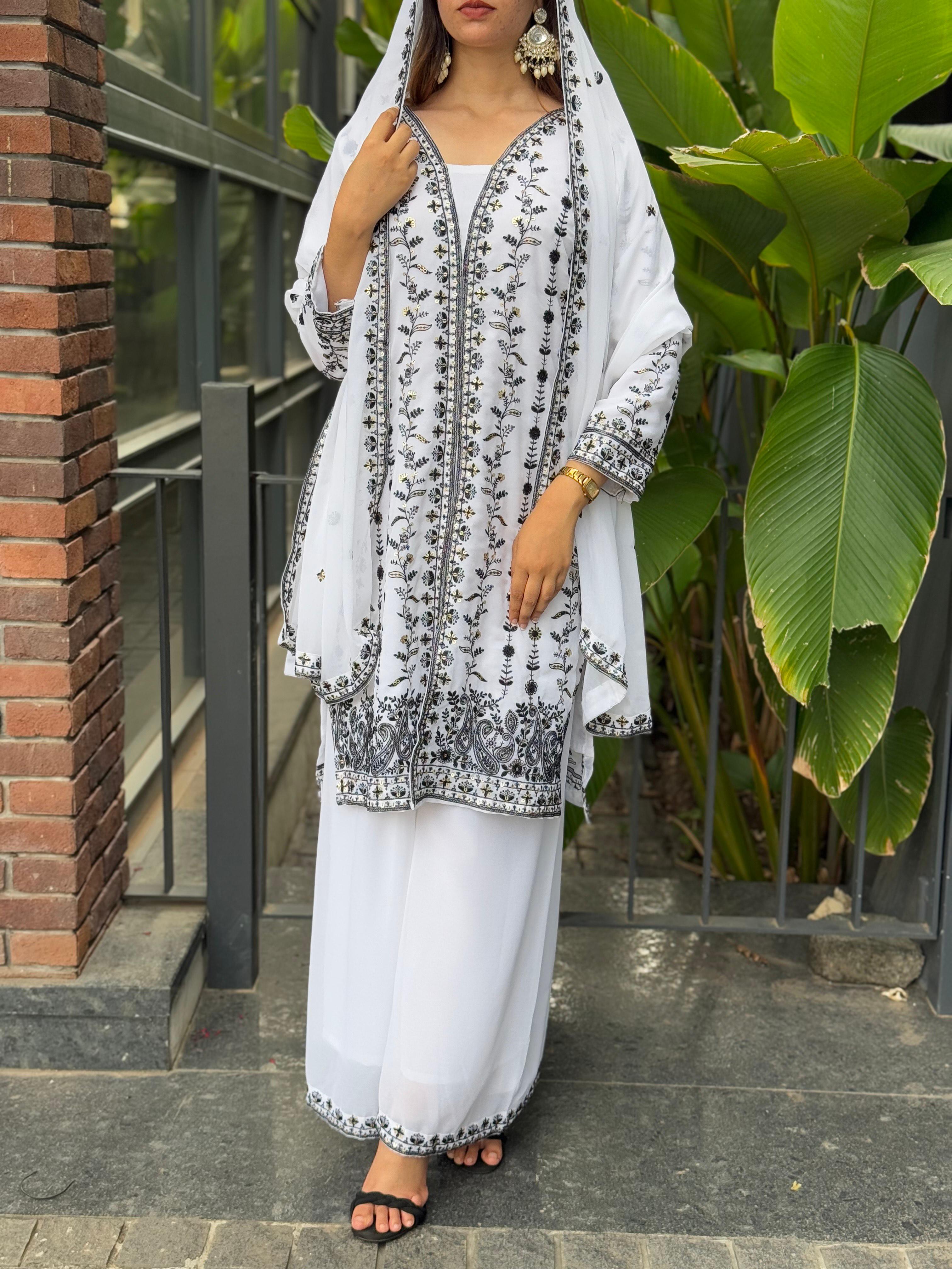 Festival Glow Georgette Ensemble