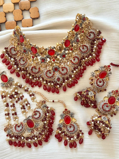 Royal Emerald & Gold Heritage Bridal Ensemble