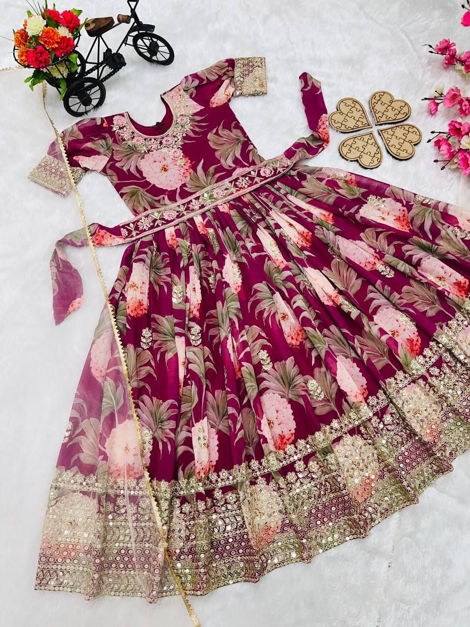 2 Piece Heavy Fox Georgette Gown With Dupatta