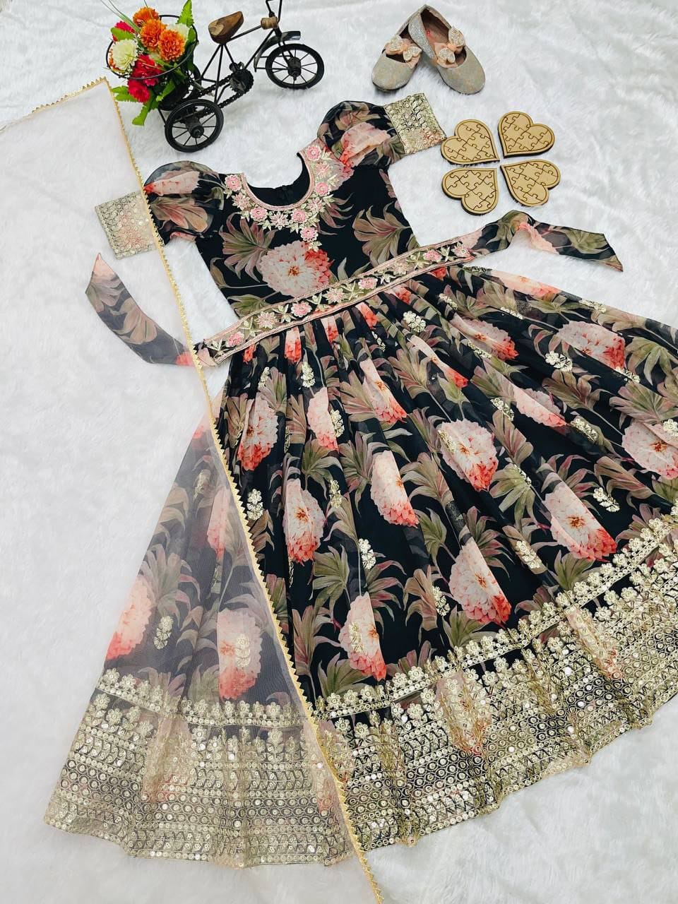 2 Piece Heavy Fox Georgette Gown With Dupatta