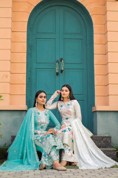 Stylish 3-Piece Set with Dupatta and Bottom