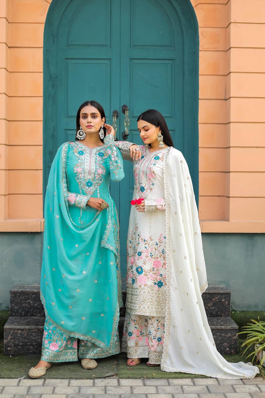 Stylish 3-Piece Set with Dupatta and Bottom