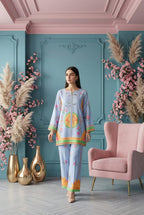 Cream & Rust Botanical 2-Piece Cotton Co-ord Set