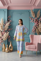 Cream & Rust Botanical 2-Piece Cotton Co-ord Set