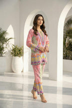 Floral Cotton 2-Piece Co-ord Set – Multi-Color