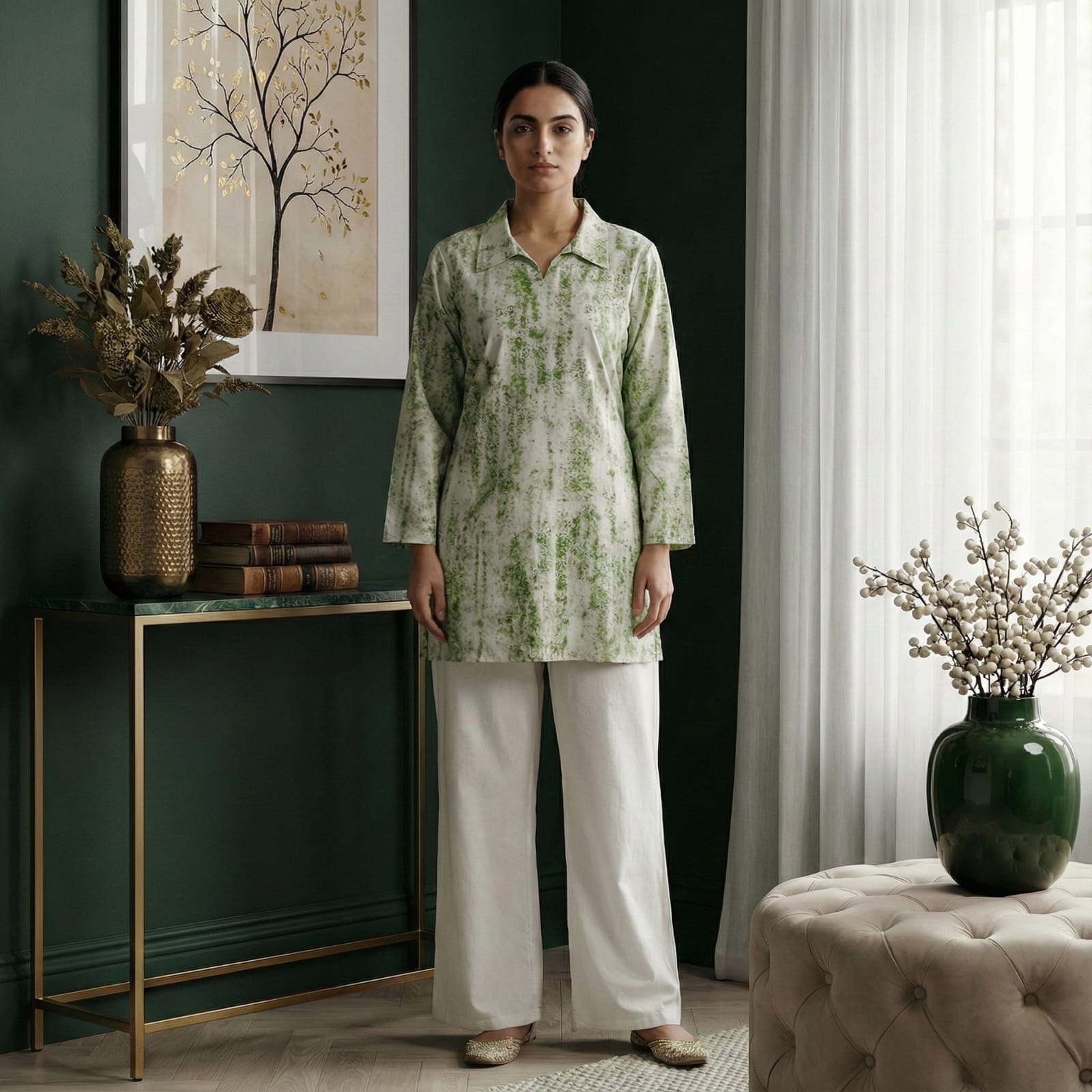 Inaaya Fabrics Textured 2-Piece Ready to Wear Suit