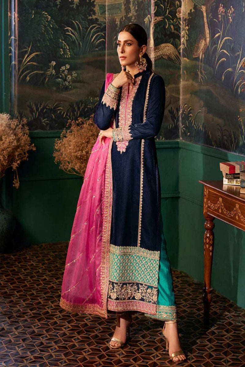 3 Piece Stitched Velvet Suit - Ready to Wear
