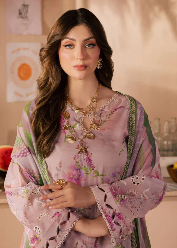 3 Piece  Stitched Lawn Suit - Ready to  Wear