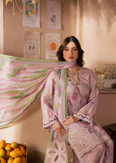 3 Piece  Stitched Lawn Suit - Ready to  Wear