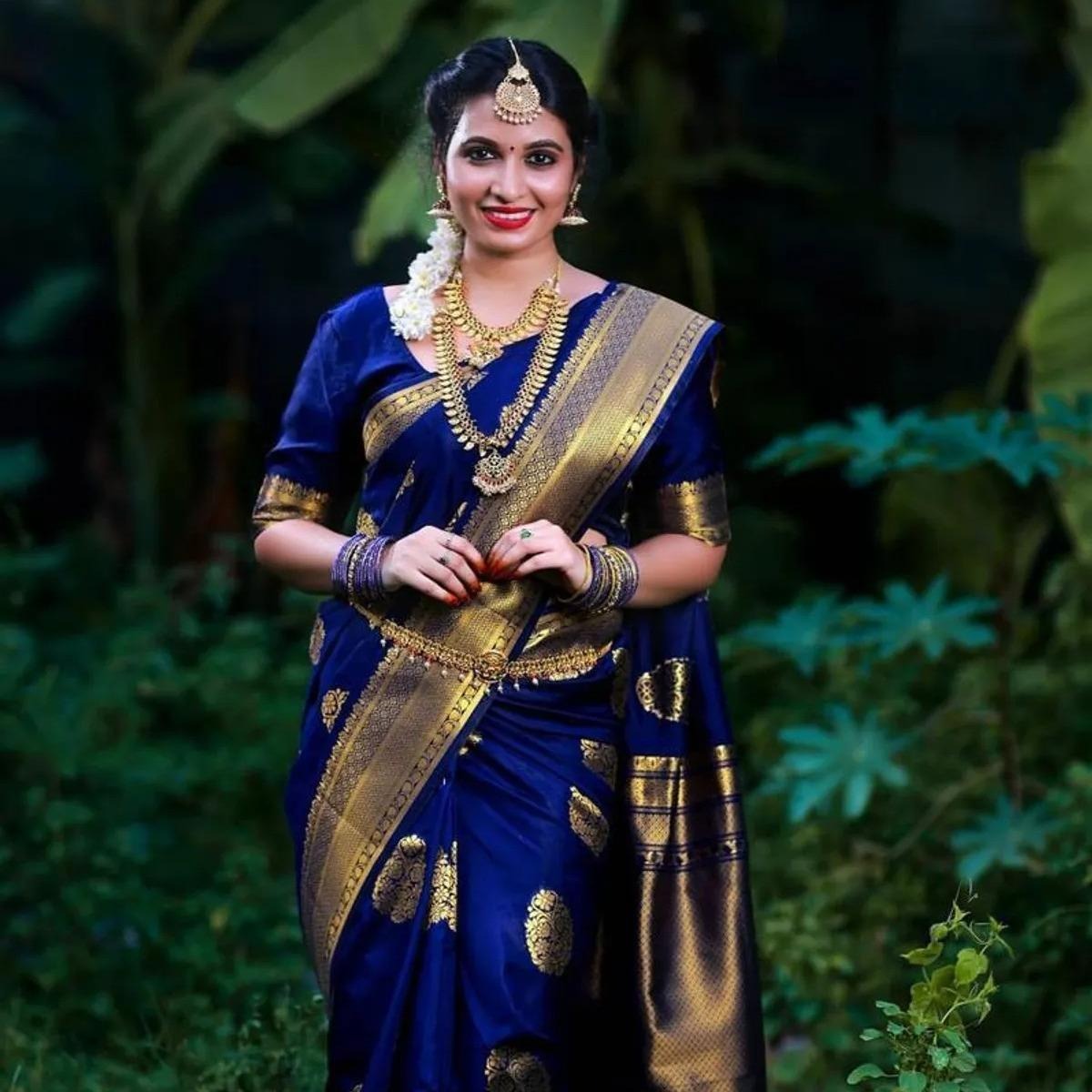 Elegant Banarasi Saree For Women (Unstitched)